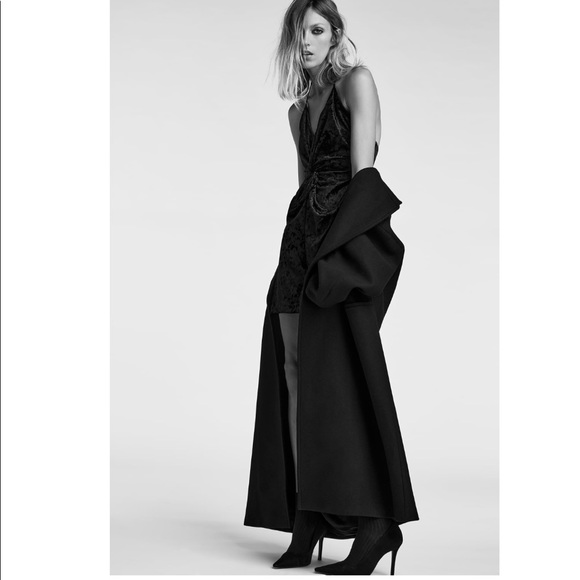 ZARA Holiday Maroon Velvet mini dress - Picture 7 of 10